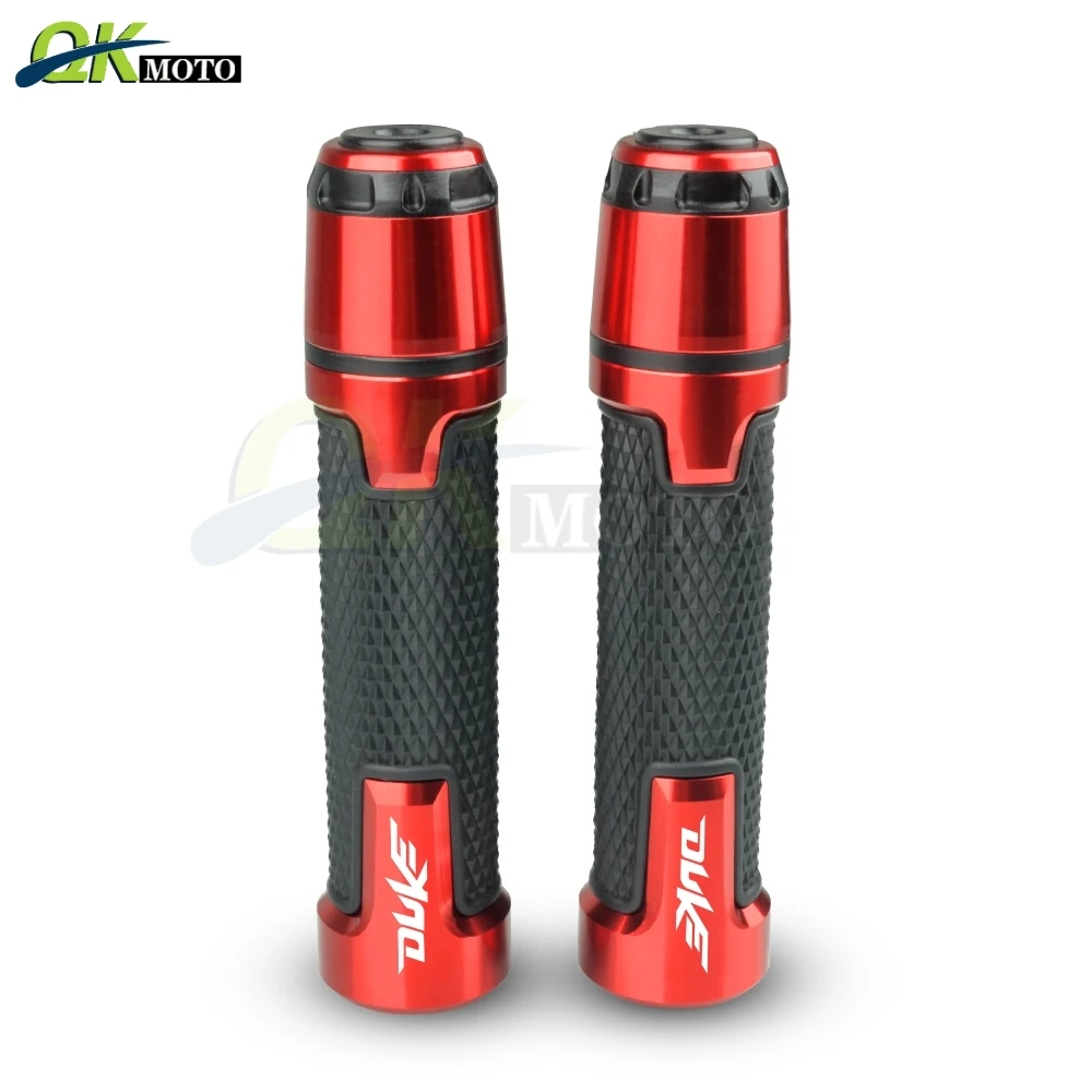 Аксессуары для мотоциклов 7/8 ''22 мм CNC алюминиевая рукоятка руля и ручка торцевой ползунок колпачок штекер набор для KTM 390 790 DUKE duke - Цвет: Красный