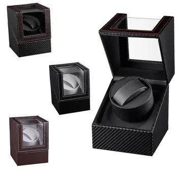 

Automatic Watch Winder Box Case Holder PU Leather Mechanical Watch Display BoxOrganizer EU/US/AU/UK Plug Luxury Motor Shaker