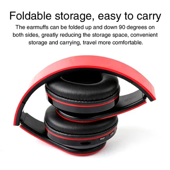 

Noise Cancelling Support MP3 TF Card Bluetooth Headset With Mic Universal Foldable Over Ear Outdoor Sports LED Colorful Lights