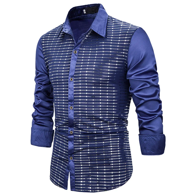 mens sequin dress shirt