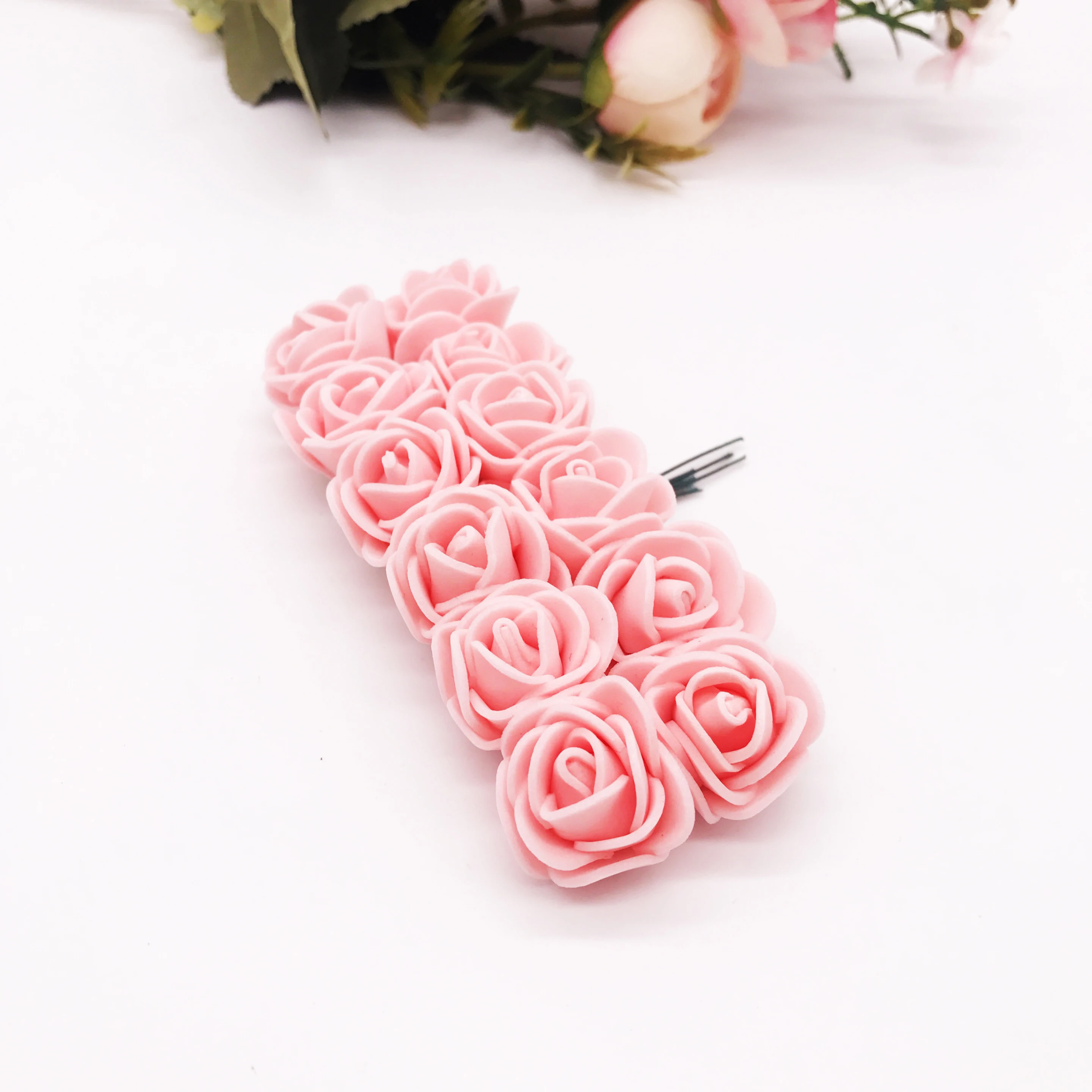 144Pcs 2cm Foam Artificial Rose Flowers Wedding Bride Bouquet Party Decor RED 