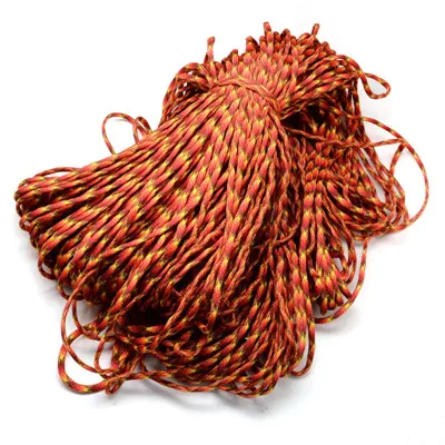 4 мм 100 м/пачка Скалолазание веревки шнур для самостоятельного изготовления ювелирных изделий аксессуар, полиэстер и полипропилен паракорды; 420~ 500 г/пачка - Цвет: OrangeRed