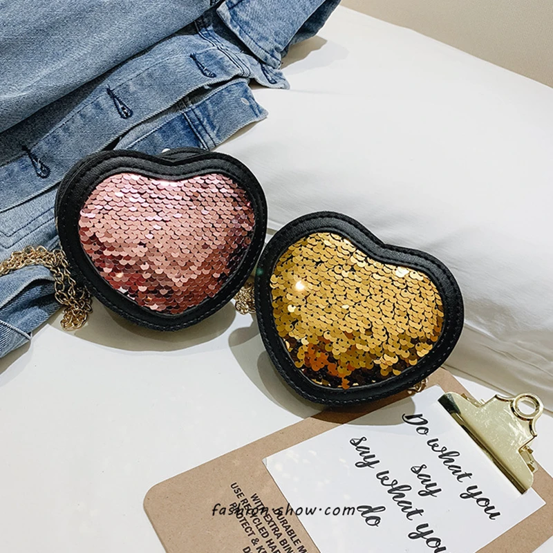 Cena Mini torebka dla dzieci serce dziecko torby listonoszki małe dziecko dziewczyna torby torebka z łańcuszkiem prezent urodzinowy księżniczka wieczorne Party torby