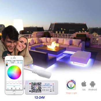 

Mini BT LED RGBW Controller DC 12-24V 4 Channel Bluetooth RGBW Led Controller IOS Android APP for RGB RGBW RGBWW LED Strip Light
