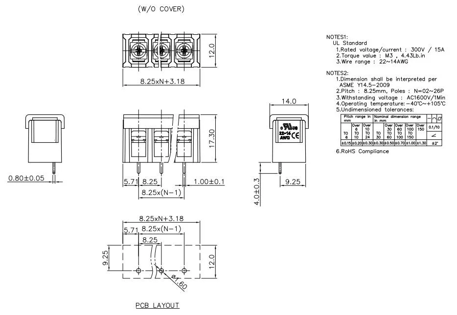 KF38S 8,25 2P~ 12P PCB разъем барьер клеммный блок KF38 DG38 DG38S B 8,25 мм 2PIN~ 12PIN 20A/300 в Феникс контакт DEGSON