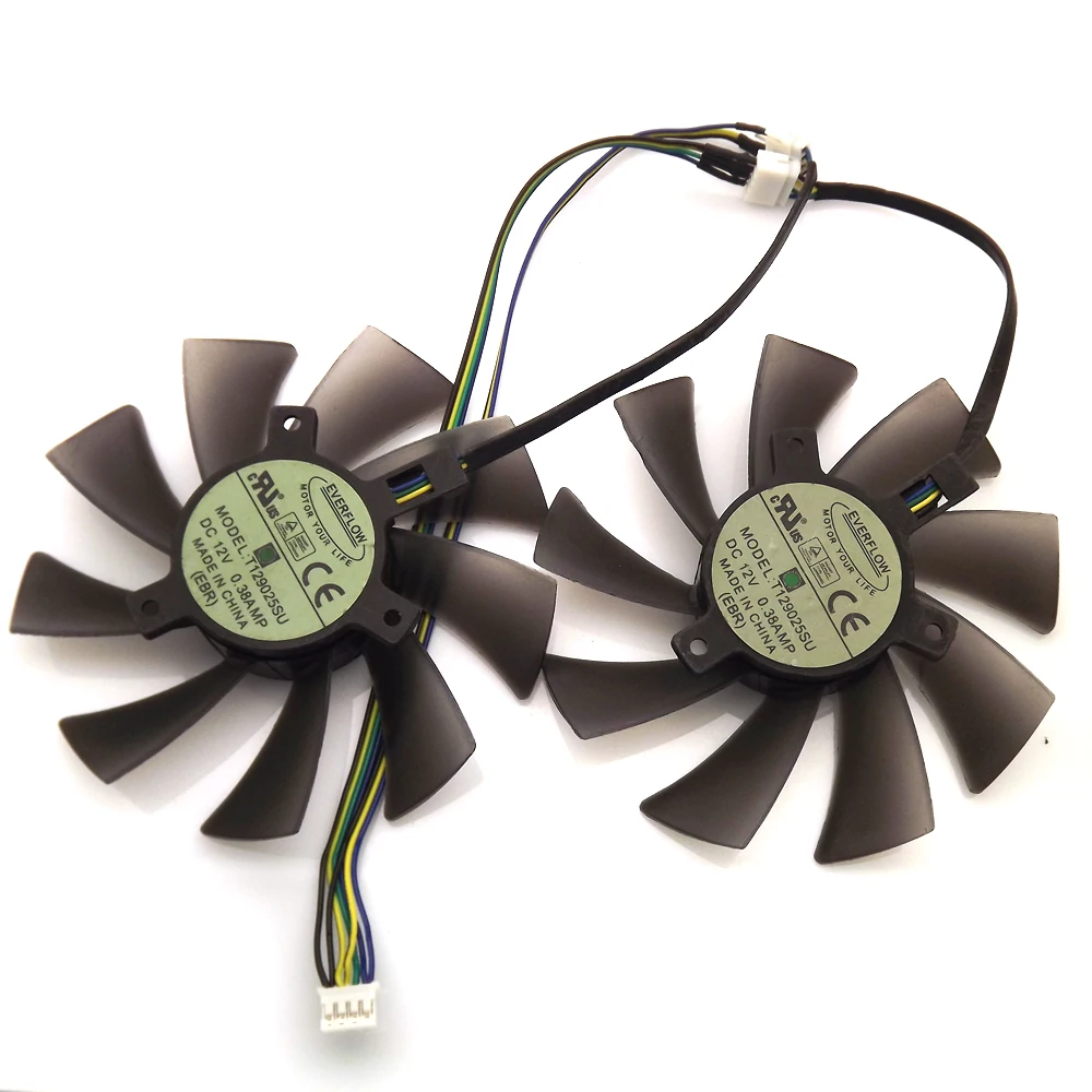 Вентилятор видеокарты T129025SU 12 В 0 38 А 4 контакта для ASUS HD7970 HD7950 GTX680 DirectCU II |
