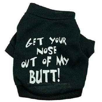 

T Shirt Letter Pet Dog Clothes Shirts Fashion Clothing Dogs Soft Clothing Cute Medium Chihuahua Print Summer Black Boy Mascotas