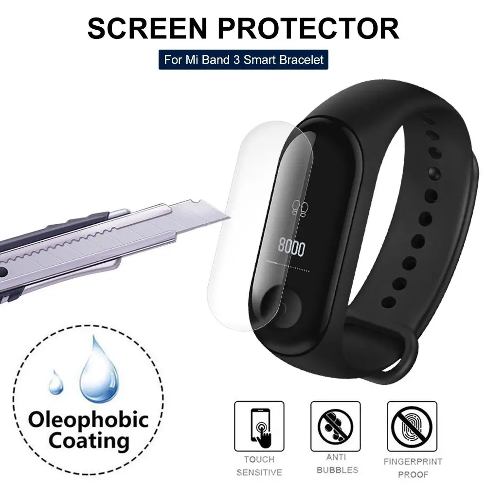 

Anti-Scratch Soft TPU Ultra Clear Protective Film For Xiaomi Mi Band 3 / Miband 3 Smart Wristband Full Screen Protector