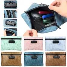 Портативная сумка с активированным углем для путешествий с кодовым замком, защищенная от запаха табака, водонепроницаемый чехол для хранения