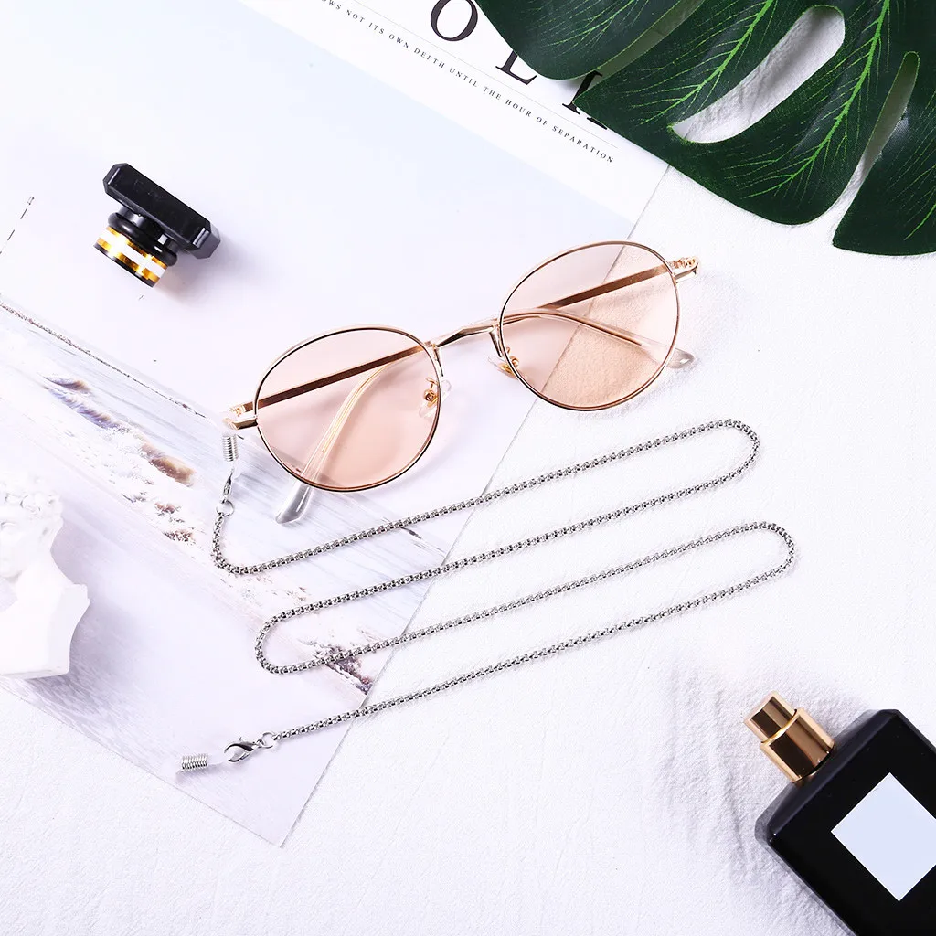 Шикарная модная цепочка для очков для чтения для женщин металлические солнечные очки шнуры повседневные металлические бисерные очки с цепочкой для очков для женщин