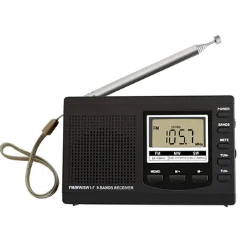 

Digital Display Portable Radio FM AM Shortwave Radio Multi Band English Listening Test Radio Sports Radio