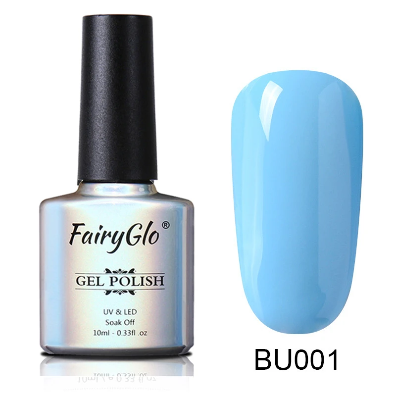 BU001 FairyGlo 10 мл Гель-лак с блестками Гибридный лак для маникюра ногтей, полустойкое к полу Перманентный лак для ногтей УФ Гель-лак био-Гели Soak Off Nail Art Эмаль - Цвет: BU001