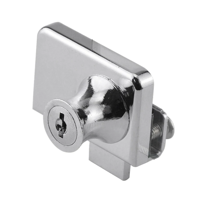 

407 Single Double Door Glass Lock Showcase Cabinet Push Sliding Locks for Wine Cooler Furniture Hardware