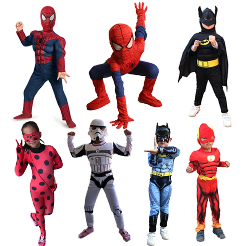 

Halloween Children's Role Playing Hero Superman American Captain Iron Man Transformers Costume Spider Man Batman Costume For Kid