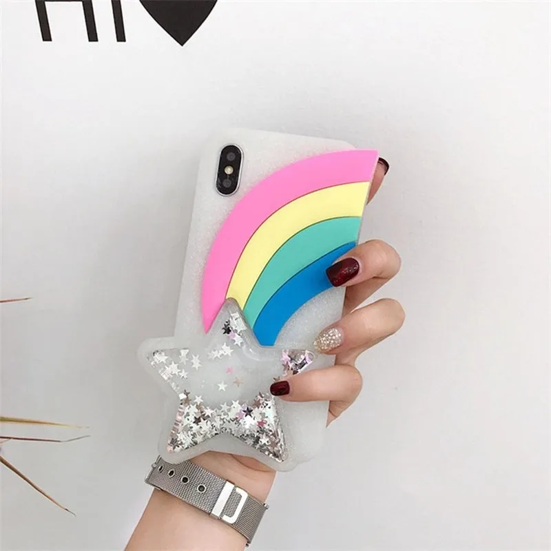 Жидкая звезда зыбучий песок чехол для телефона Iphone XS MAX XR X 7 8 Plus милый 3D Ананас