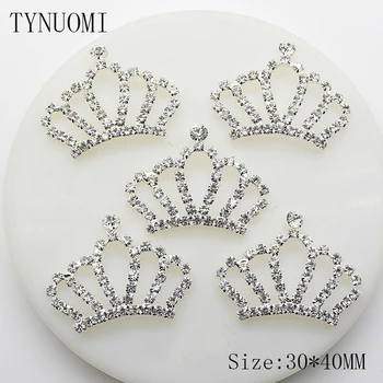 

Hot Sale 10Pcs / Set Rhinestone Button Metal Crown Decoration Crafts DIY Wedding Decoration Embellishment Button