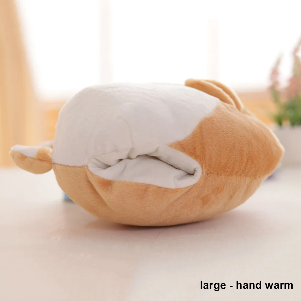 L hand warm Высокое качество милый мультфильм корги хип плюшевые подушки мягкие чучела животных кукла игрушка Дети Подарки Диван Декор - Цвет: L hand warm