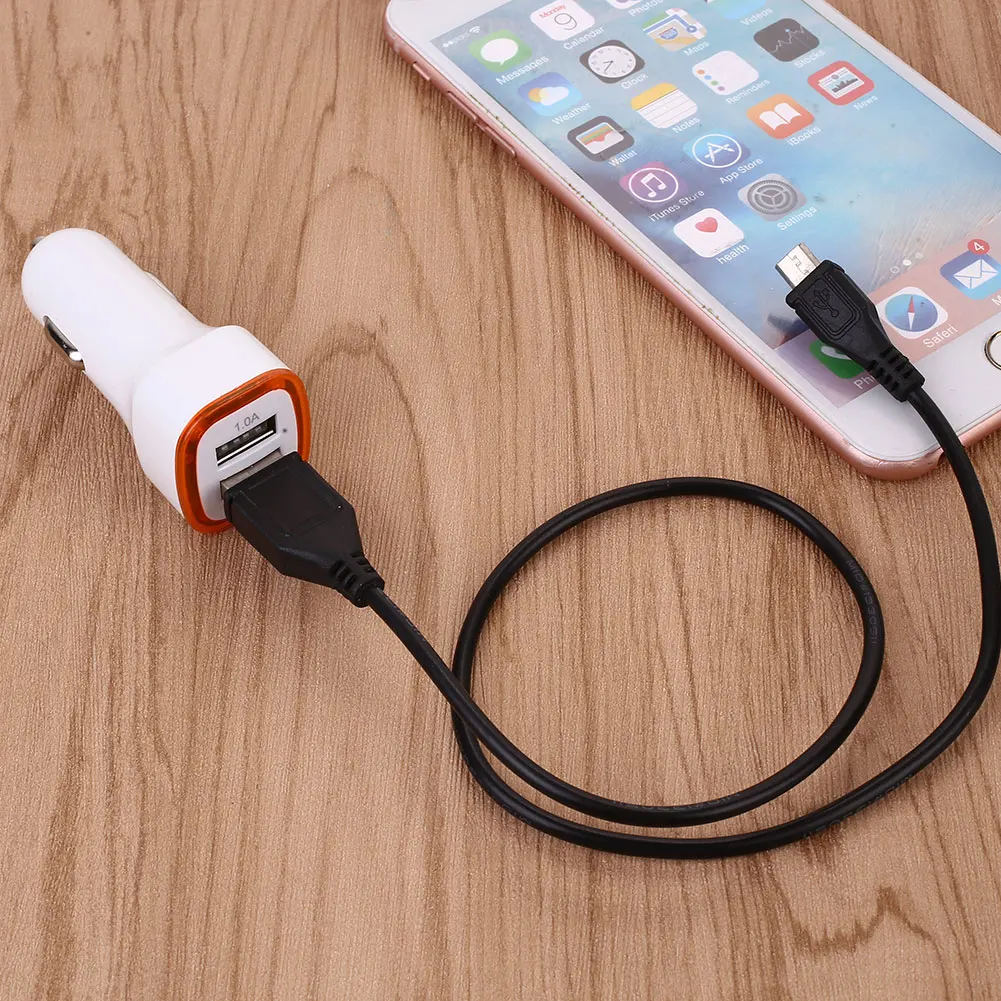 2 Ports Dual USB Car Cigarette Lighter Charger Adapter Input DC12-24V Lighter