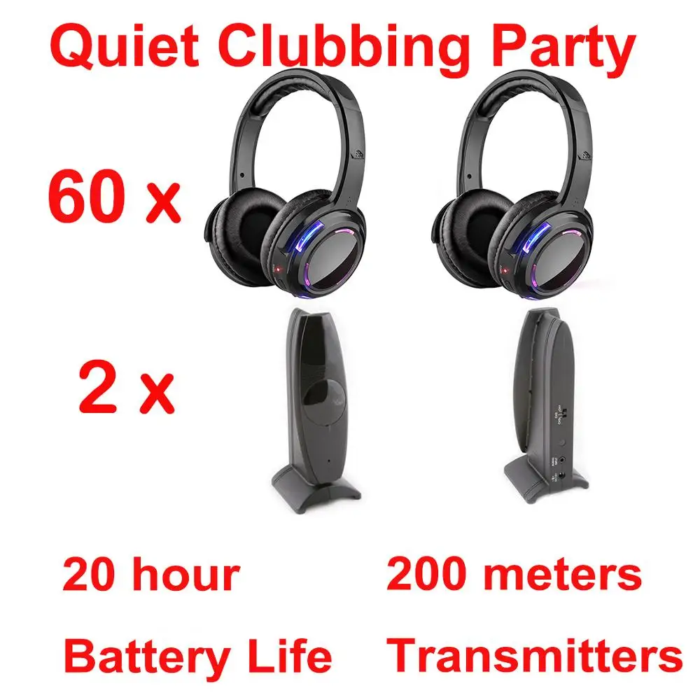 led wireless headphones Quiet Clubbing 