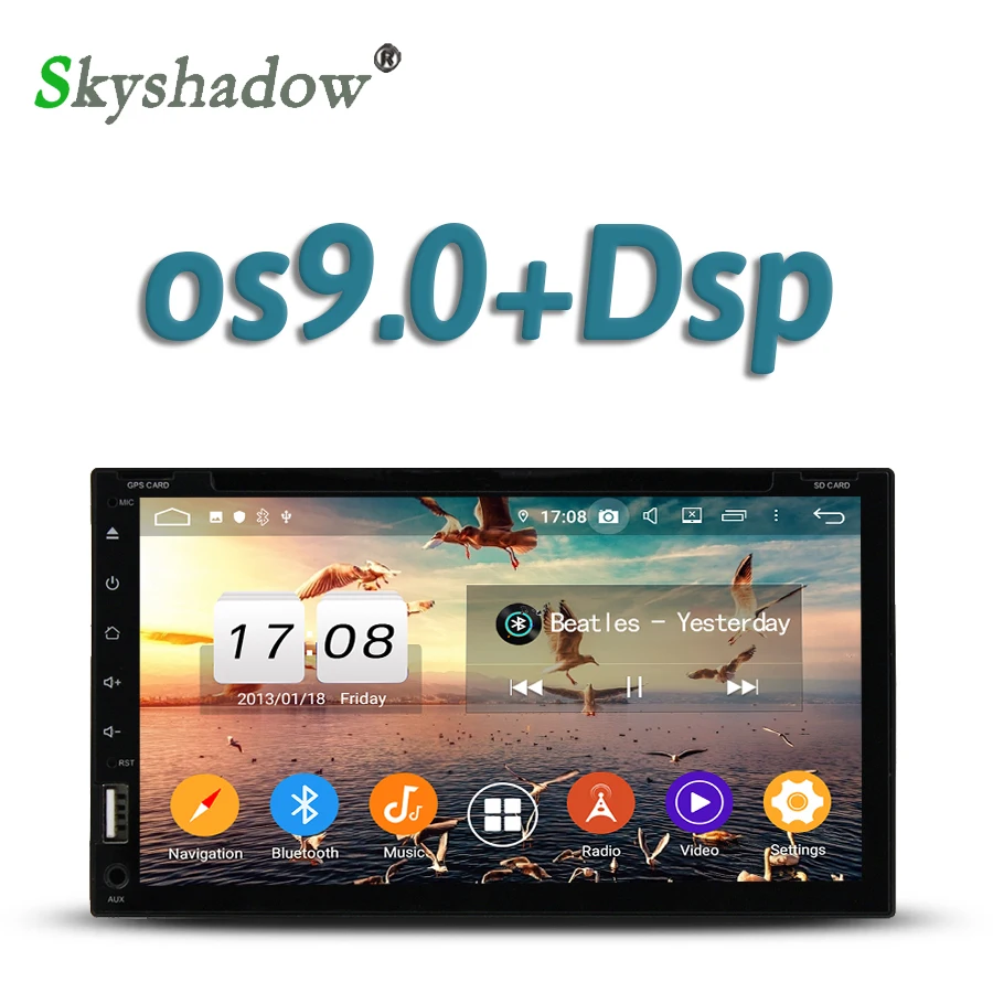 Discount DSP Anroid 9.0 4GB RAM 32GB ROM 8 Octa Core Car DVD Player GPS map RDS Radio USB Disc AUX MIC wifi Bluetooth 4.2 For universal 0