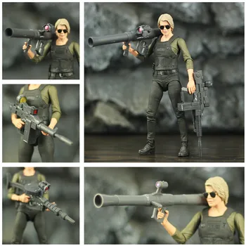 

Terminator Dark Fate Sarah Connor 7" Action Figure Rocket Launcher Machine Gun Original NECA T-800 Series Collectible Toys Doll