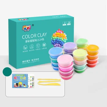 

Clay 24 Colors Non-toxic Plasticine Color Mud Puzzle Toy for Children Slime Fluffy Kit Polymer Clay Plasticine Educational Kits
