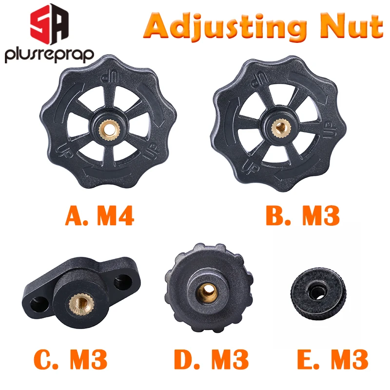 4PCS M3/M4 Heat Bed Leveling Spring Knob Parts 3D Printers Print Platform Screw  Nuts Calibration Accessories