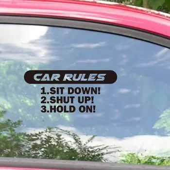 

CAR RULES Sticker Automobile Decal decoration Removable decor ANY SIZE Vinyl waterproof Car Rear window door Sticker HY1748