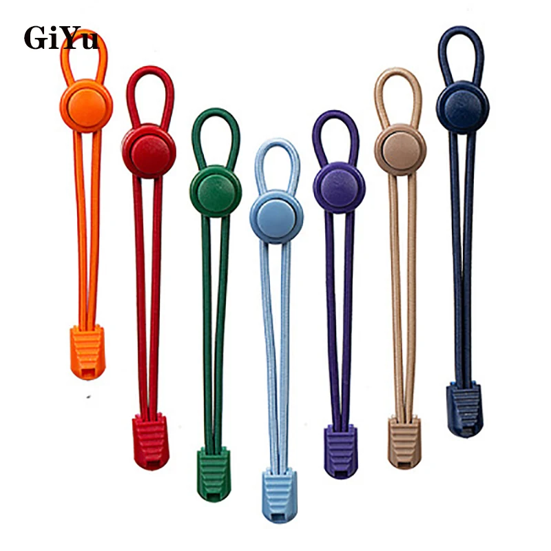 

2019 elastic lock lace 18 color double lock lace elastic sneakers solid color series lazy lace elastic elastic rope tie