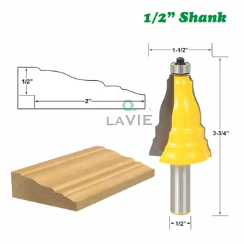 

12MM 1/2 Shank Milling Cutter Gong Woodwork Cutter Armrest Door Knife Window Casing Router Bit Line For Woodworking Tool MC03012