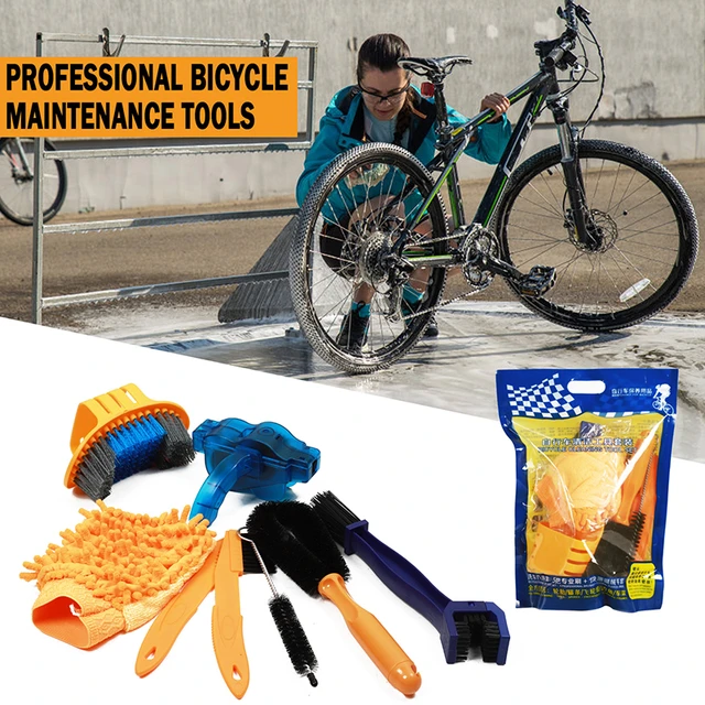 Bike Chain Cleaner Kit, Easy And Quick Clean Chains Scrubber Gear Brush  Maintenance Cleaning Tool Set For Road Bicycle Mountain Bikes Mtb