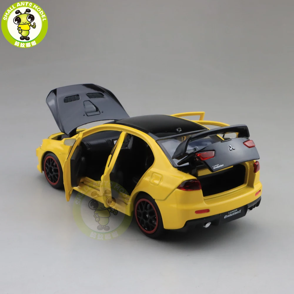 Billig 1 32 JACKIEKIM Mitsubishi Lancer EVO X 10 BBS RHD Mit Schwarz Dach Diecast Modell AUTO Spielzeug für kinder Jungen mädchen geschenke