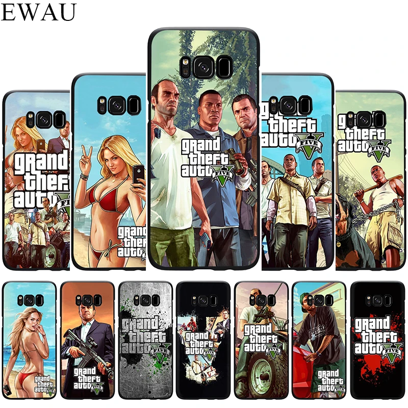 Grand Theft Auto GTA V силиконовый чехол для телефона Samsung Galaxy S6 S7 Edge S8 S9 S10 Plus S10e Note 8 9 10 M10 20 30