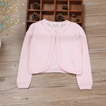 Дизайнерский Детский свитер-кардиган для девочек розовое пальто из хлопка для девочек детская одежда для детей 1, 2, 3, 4, 6, 8, 10, 11 лет RKC175023