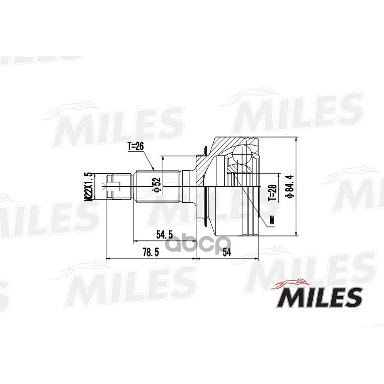 Шрус Honda Jazz 1.4 02-08 Нар. Miles Ga20157 Miles арт. GA20157