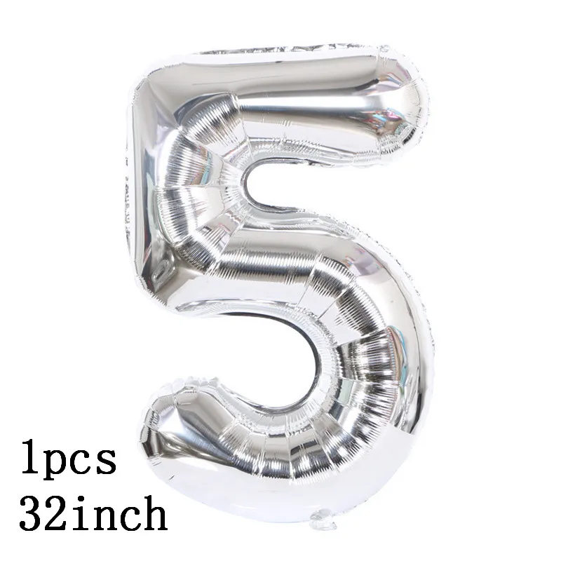 32inch silver 5 13 шт., вечерние круглые шары для футбольной тематики, черные, белые, конфетти, гелиевые шары, для спорта, для мальчиков, вечерние украшения - Цвет: 32inch silver 5