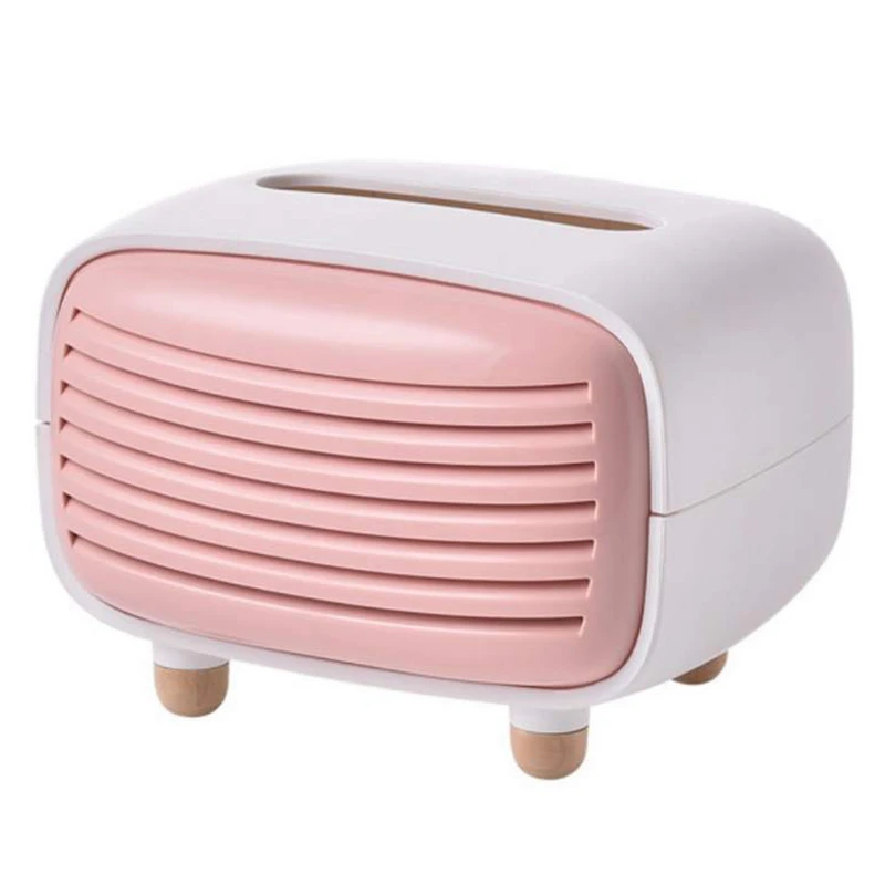 NEW-Creative Radio Tissue Box ABS Living Room Chic Paper Towel Storage Box Hotel Restaurant Home Decoration Supplies