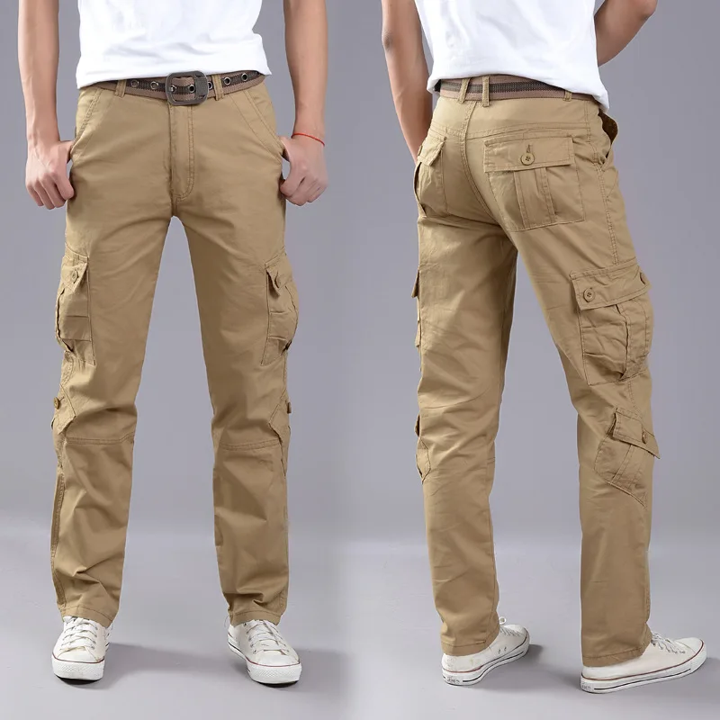 

Men's Military Style Cargo Pants Men Summer Spring Tactical Pants Male Trousers Joggers Army Pockets Casual Pants Joggers