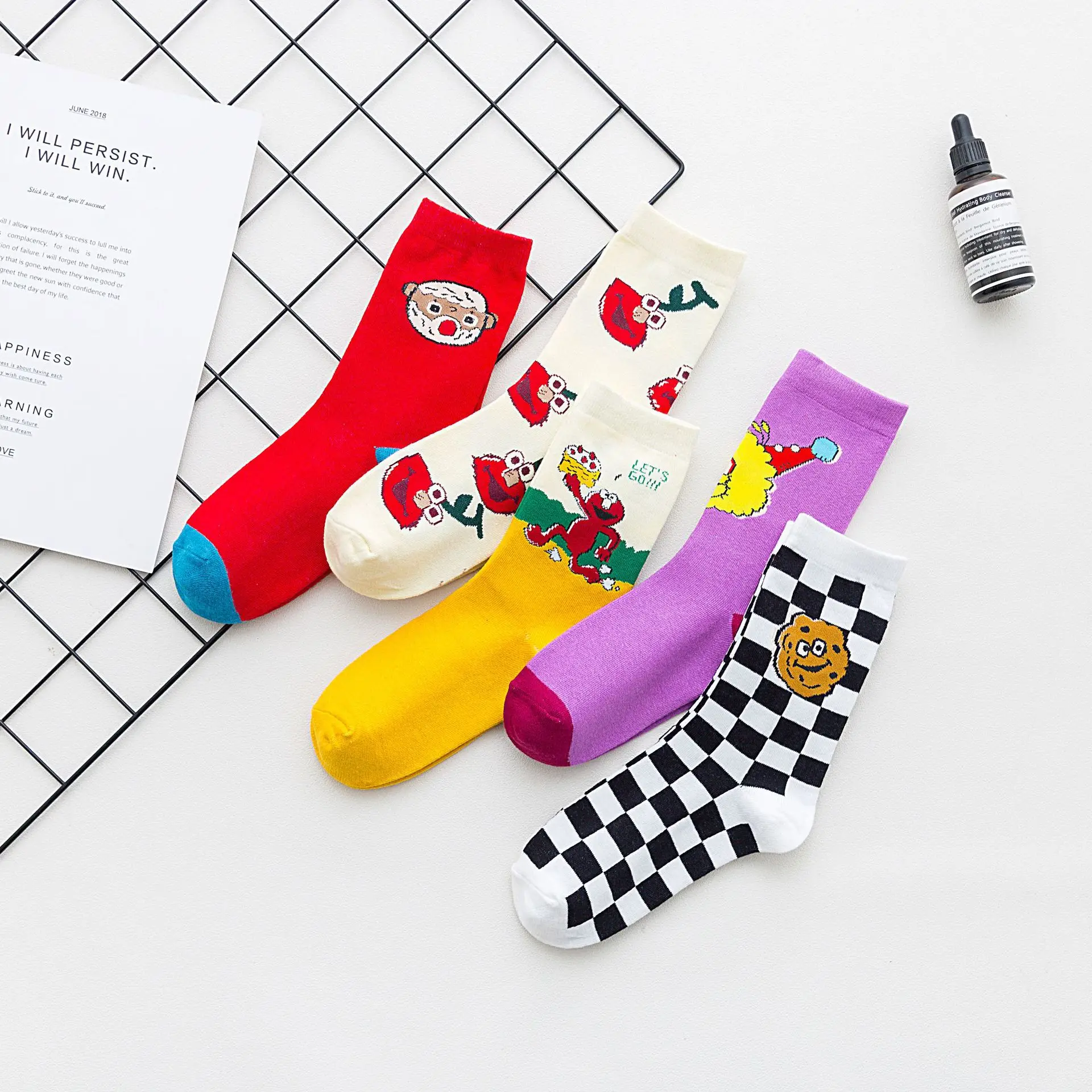 Женские носки унисекс с героями мультфильма «Улица Сезам»; сезон осень-зима; корейский стиль; смешные носки Харадзюку для девочек; женские носки; милые носки