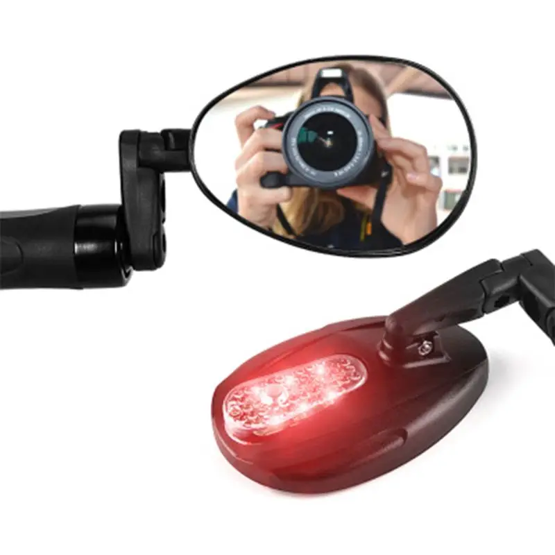 

Road Bike Mirror 360 Wide-angle Convex Rearview Mirror Barend Bar end Mirror Aluminum Glass Rearview Cycling Supplies Bicycle