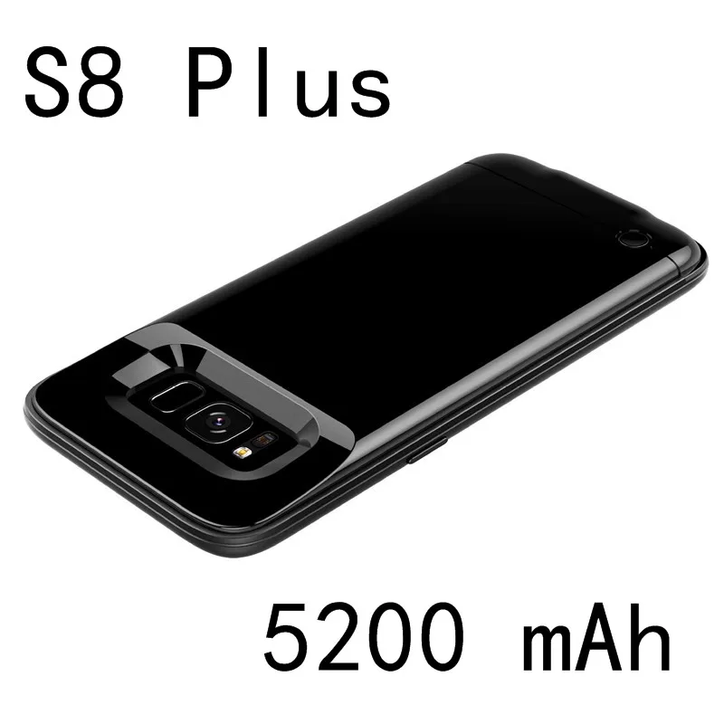 4200/5000mAh S9 Portable Metal Frame Battery Charger Case For Samsung Galaxy S8 S9 Plus Backup Power Bank Case For Samsung S9 S8 - Цвет: S8 Plus-Gloss Black