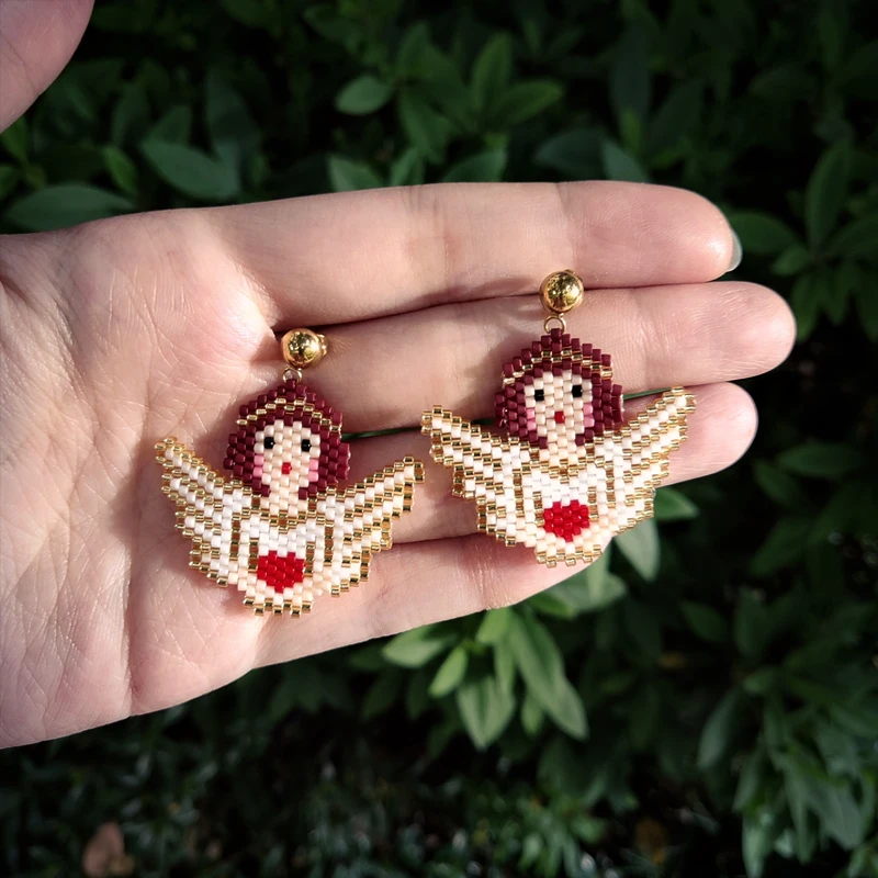 Женские Висячие серьги FAIRYWOO длинные висячие сережки из нержавеющей стали с