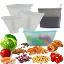 Lunch Box Наборы посуды Многоразовые Силиконовые Пищевые Сумки Свежие Герметичные Герметичные Пакеты Пищевой Контейнер Портативный Бутерброд Еда Бенто Box