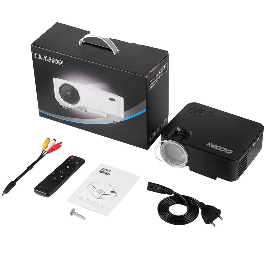 

480P 1500 Lumens Low Noise High Sensitivity Remote Receiver Dustproof Built-in Lens LCD Imaging LED Digital Projector