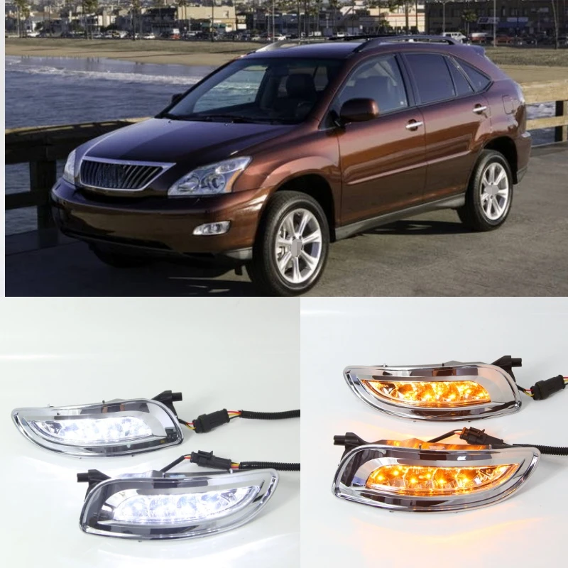 2PCS LED Daytime Running Light For Lexus RX300 RX330 RX350 2003 2009