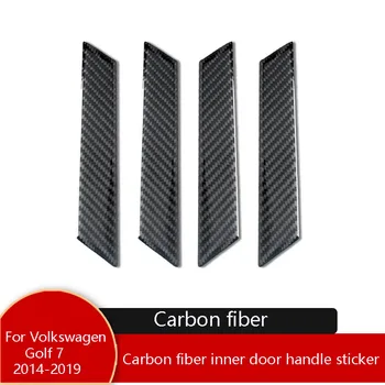

4 pcs Car Inner Door Handle Sticker Personality Car Stickers Carbon Fiber For Volkswagen Golf 7 2014-2019 Car-Styling