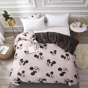 

Disney Duvet Cover Cartoon Mickey Quilt Cover Home Bed Comforter Case Lovely Couple Queen King Size Bedding Set 220x240cm New