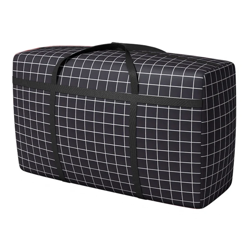 Travel Duffel Bag Waterproof Foldable Luggage Clothes Storage Bags Zipper Thickened Moisture Proof Moving Packing Portable