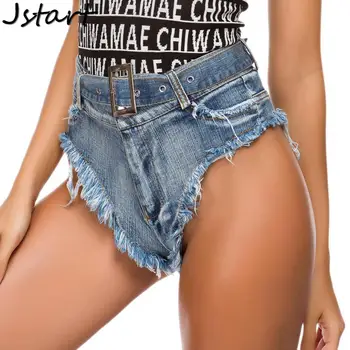 

Women Sexy Autumn Low Waist Short Jeans Booty Shorts With Hole Denim Beach Casual Bottom