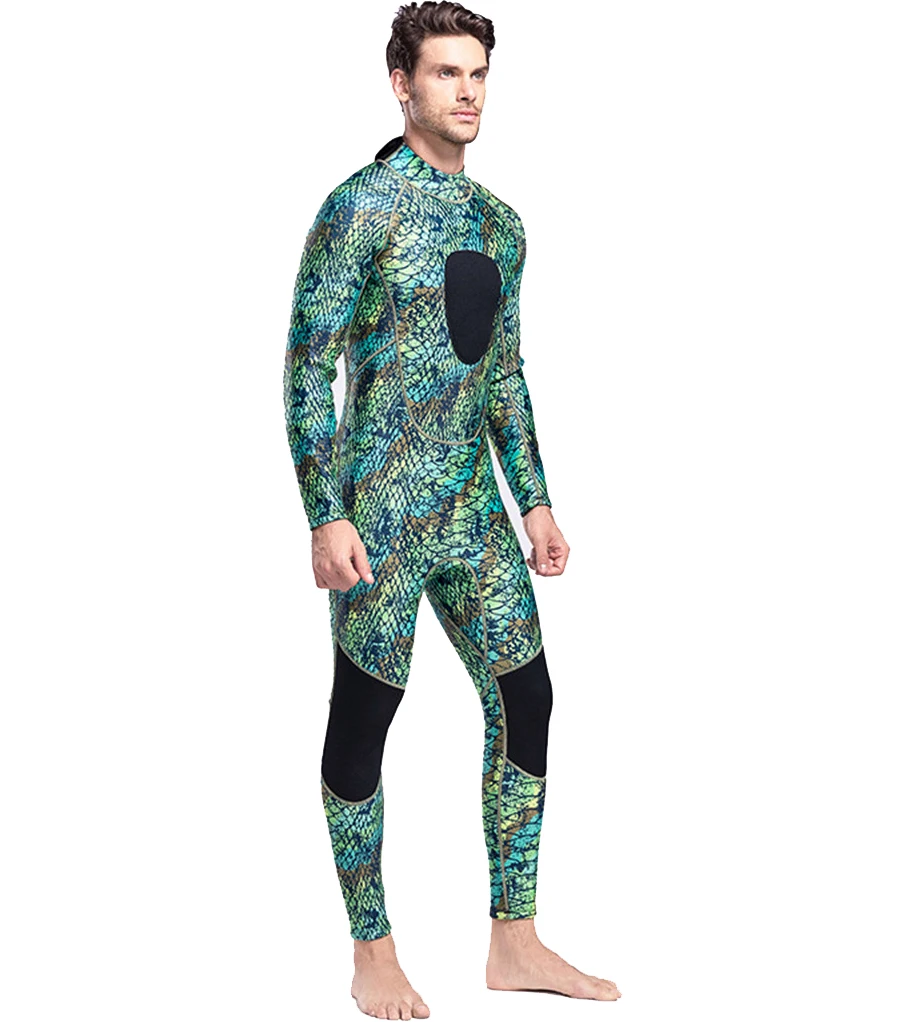 3MM SCR Neoprene Diving Suit Mens Wetsuits Long Piece Conjoined Camouflage FOR Cold Warm Diving Suit Swimming Sportswear
